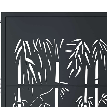 havelåge antracitgrå 100x150 cm stål bambusdesign