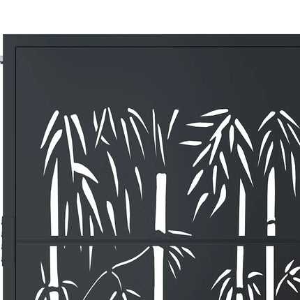 havelåge antracitgrå 100x175 cm stål bambusdesign