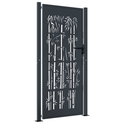 havelåge antracitgrå 100x200 cm stål bambusdesign