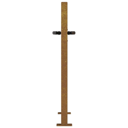 havelåge 100x75 cm cortenstål bambusdesign