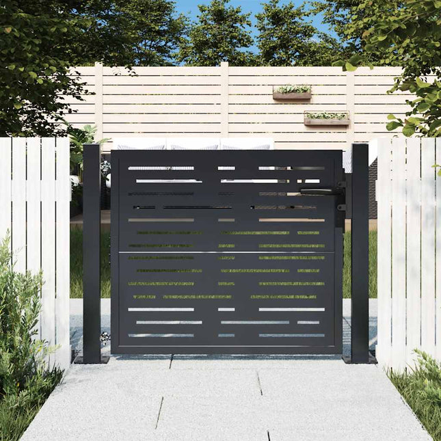 havelåge antracitgrå 100x100 cm stål firkantet design