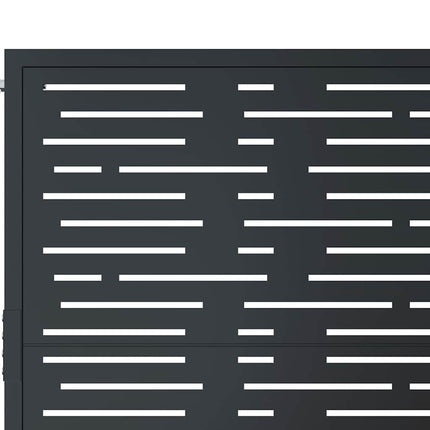 havelåge antracitgrå 100x200 cm stål firkantet design