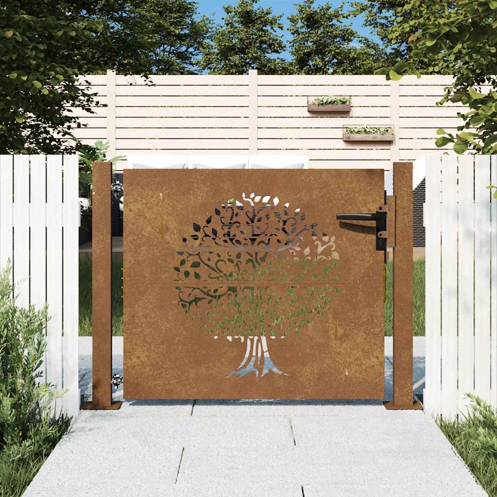 havelåge 100x100 cm cortenstål trædesign
