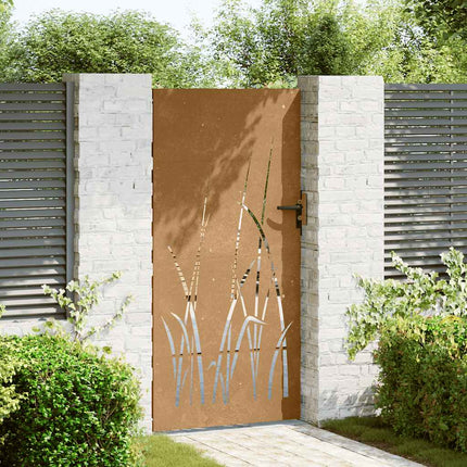havelåge 85x200 cm cortenstål græsdesign