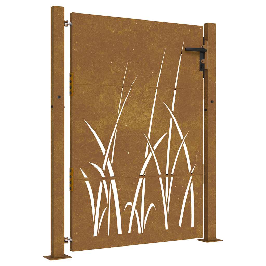 havelåge 100x125 cm cortenstål græsdesign