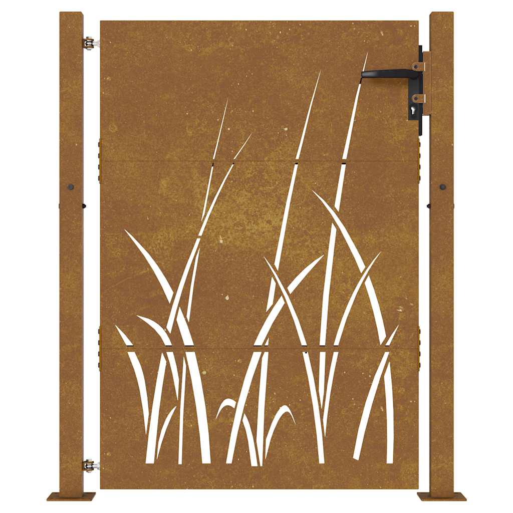 havelåge 100x125 cm cortenstål græsdesign