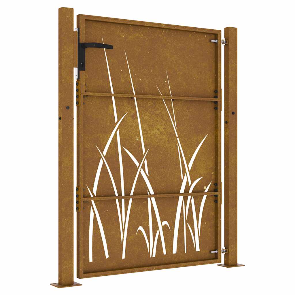 havelåge 100x125 cm cortenstål græsdesign
