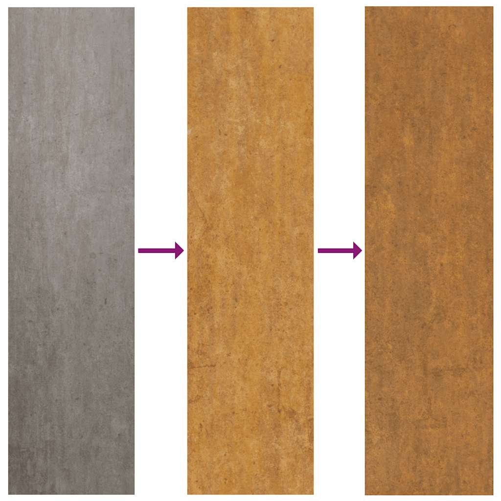 havelåge 85x75 cm cortenstål bambusdesign
