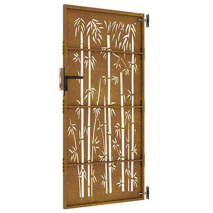 havelåge 85x175 cm cortenstål bambusdesign