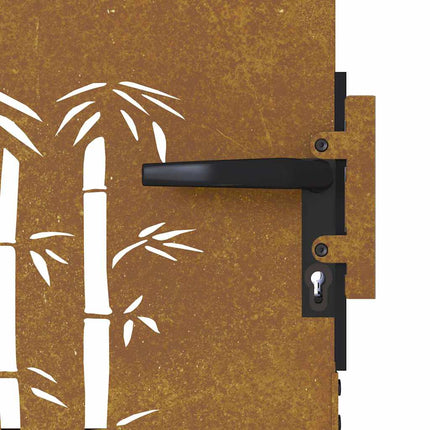 havelåge 85x175 cm cortenstål bambusdesign