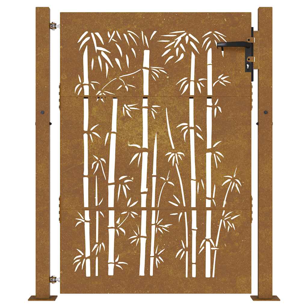 havelåge 100x150 cm cortenstål bambusdesign