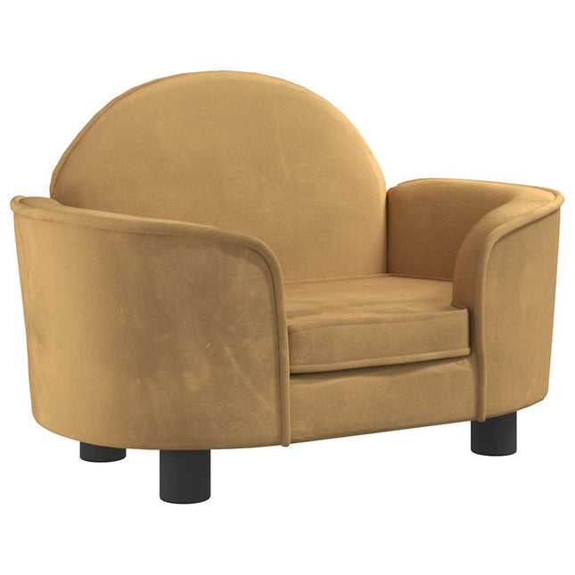 hundeseng 66x40x45 cm velour brun