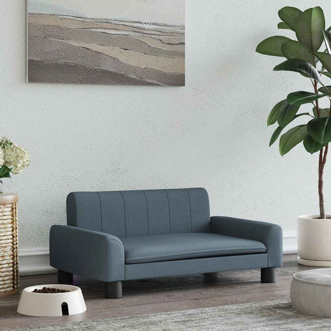 hundeseng 70x45x30 cm stof mørkegrå