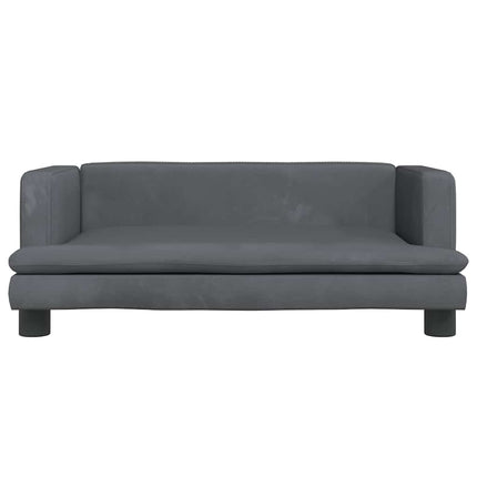 hundeseng 80x45x30 cm velour mørkegrå