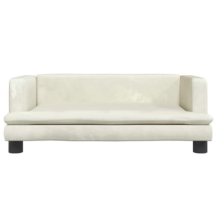 hundeseng 80x45x30 cm velour cremefarvet