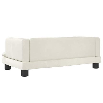 hundeseng 80x45x30 cm velour cremefarvet