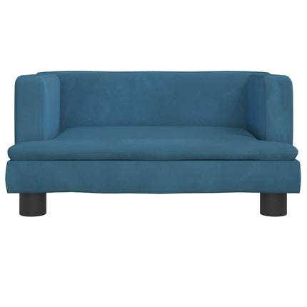hundeseng 60x40x30 cm velour blå