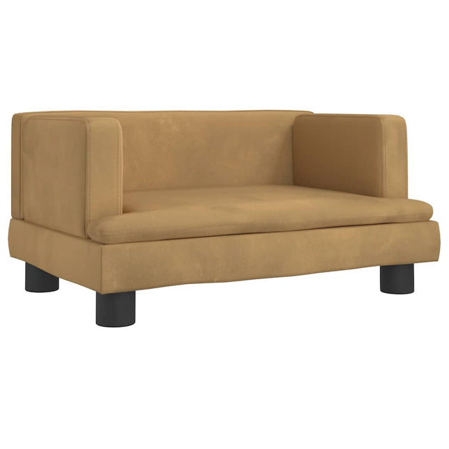 hundeseng 60x40x30 cm velour brun