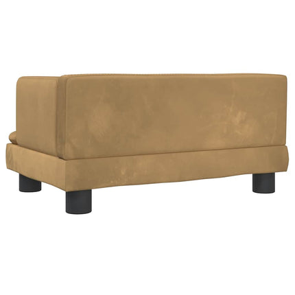 hundeseng 60x40x30 cm velour brun