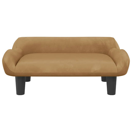 hundeseng 70x40x24 cm velour brun