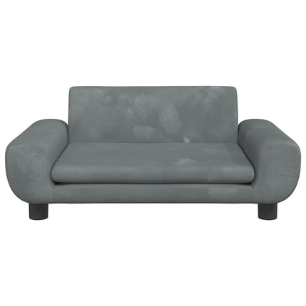 hundeseng 70x45x33 cm velour mørkegrå