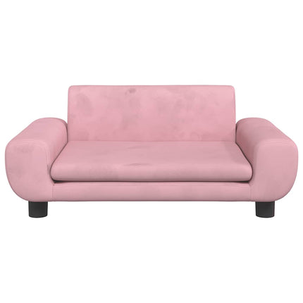 hundeseng 70x45x33 cm velour lyserød