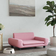 hundeseng 70x45x33 cm velour lyserød