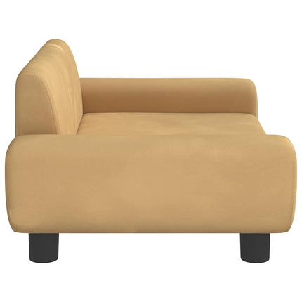 hundeseng 70x45x33 cm velour brun