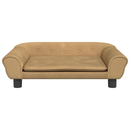 hundeseng 70x48x22 cm velour brun