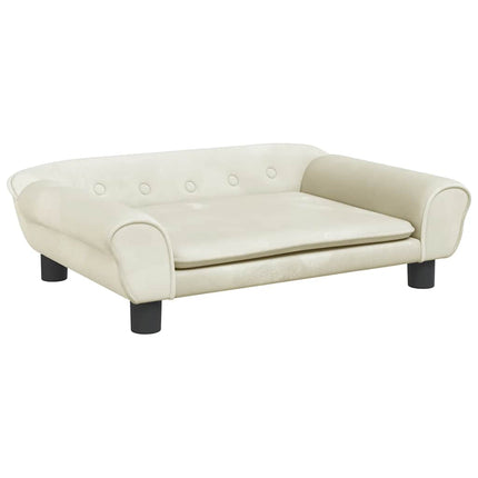 hundeseng 70x48x22 cm velour cremefarvet