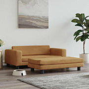 hundeseng med forlængelse 100x50x30 cm velour brun