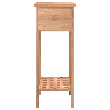sidebord med skuffe 25x25x60 cm massivt træ valnød