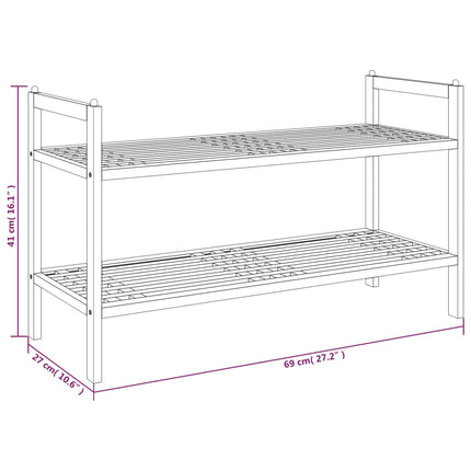 skoreol 69x27x41 cm massivt træ valnød
