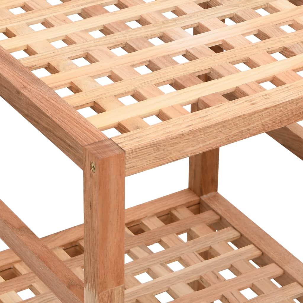 badeværelsesreol 35,5x35,5x79 cm massivt valnøddetræ