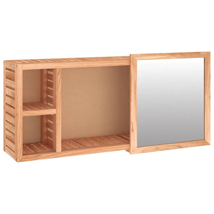 spejlskab 80x17x34 cm massivt valnøddetræ