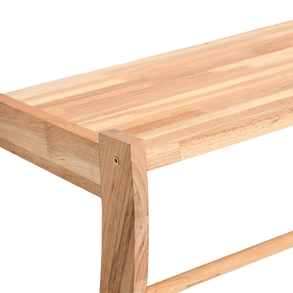 håndklædeholder 60x25,5x49 cm massivt valnøddetræ