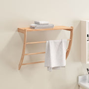 håndklædeholder 60x25,5x49 cm massivt valnøddetræ