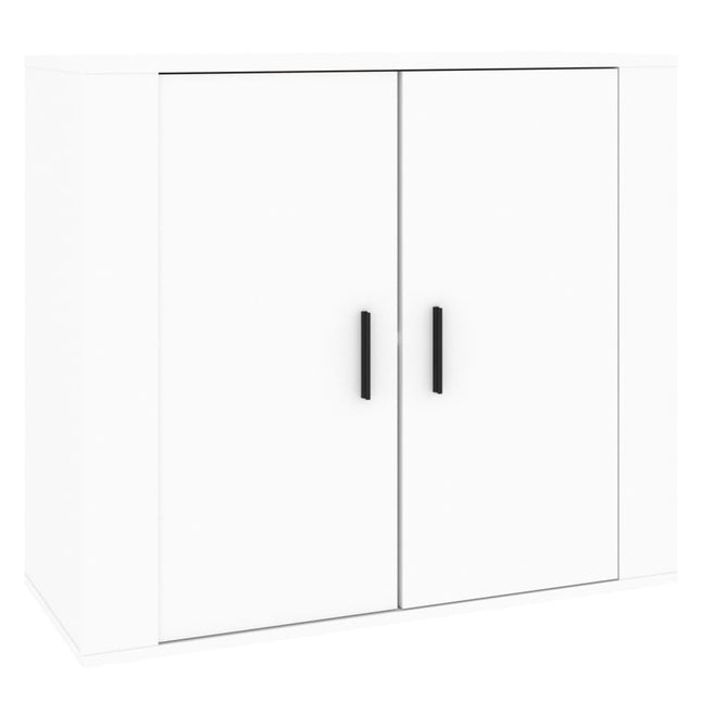 skænk 80x33x70 cm konstrueret træ hvid