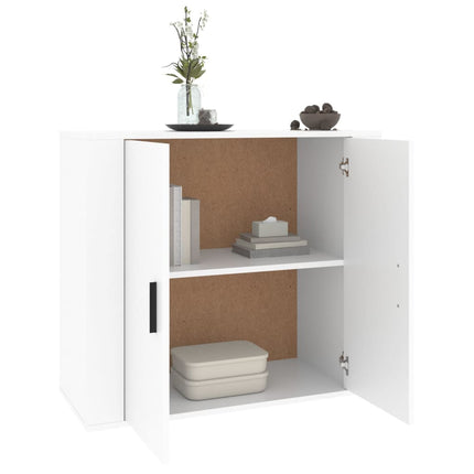skænk 80x33x70 cm konstrueret træ hvid