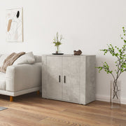 skænk 80x33x70 cm konstrueret træ betongrå