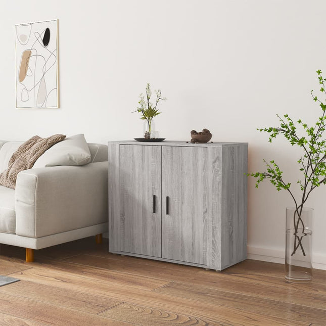 skænk 80x33x70 cm konstrueret træ grå sonoma-eg