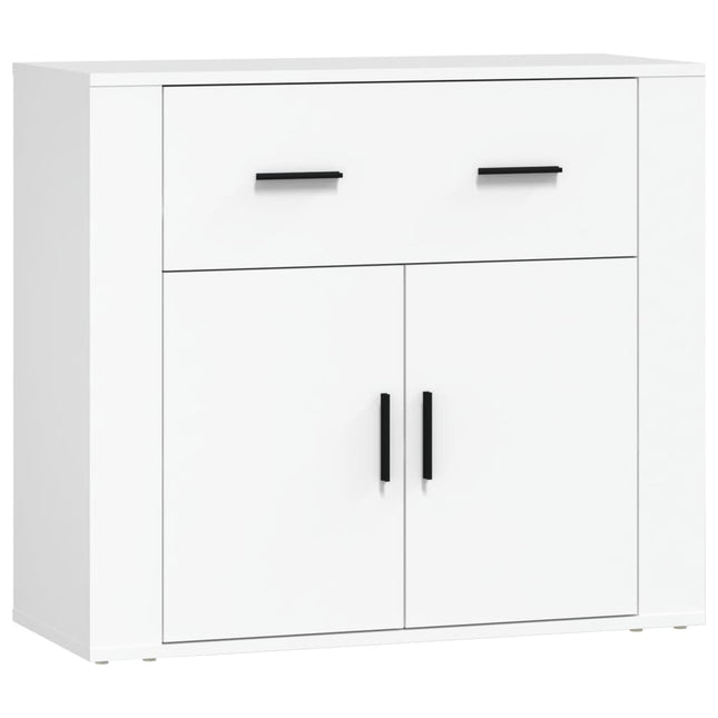 skænk 80x33x70 cm konstrueret træ hvid