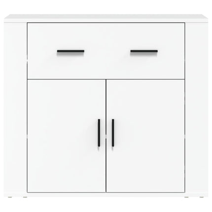 skænk 80x33x70 cm konstrueret træ hvid