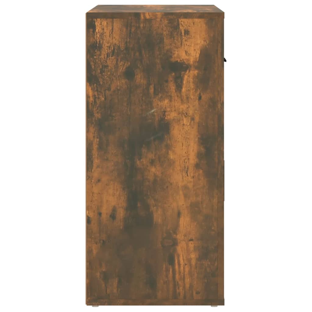 skænk 80x33x70 cm konstrueret træ røget egetræsfarve