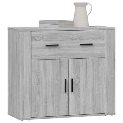 skænk 80x33x70 cm konstrueret træ grå sonoma-eg