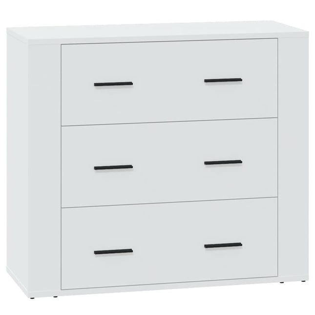 skænk 80x33x70 cm konstrueret træ hvid