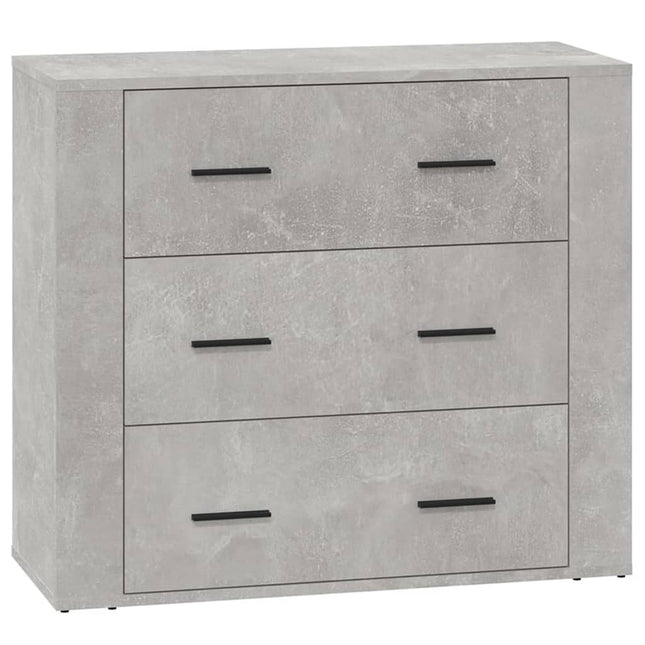 skænk 80x33x70 cm konstrueret træ betongrå