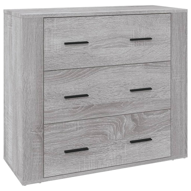 skænk 80x33x70 cm konstrueret træ grå sonoma-eg