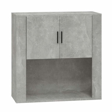vægskab 80x33x80 cm konstrueret træ betongrå