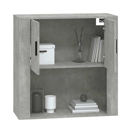 vægskab 80x33x80 cm konstrueret træ betongrå